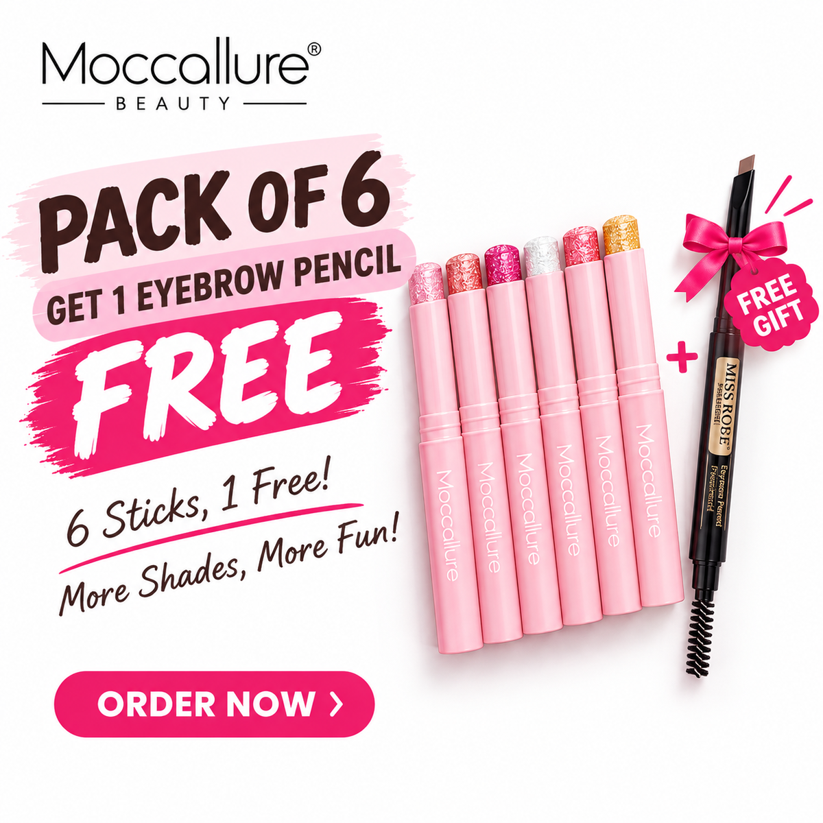 Two-Tone Glitter Eyeshadow Stick